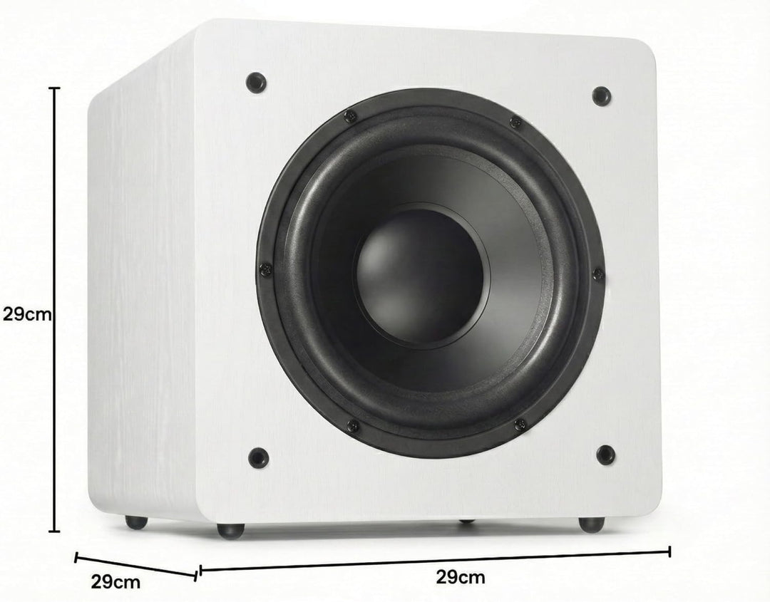 DYNAVOICE - Aktiver Subwoofer 8".Ref: Challenger Sub-8, Weiss