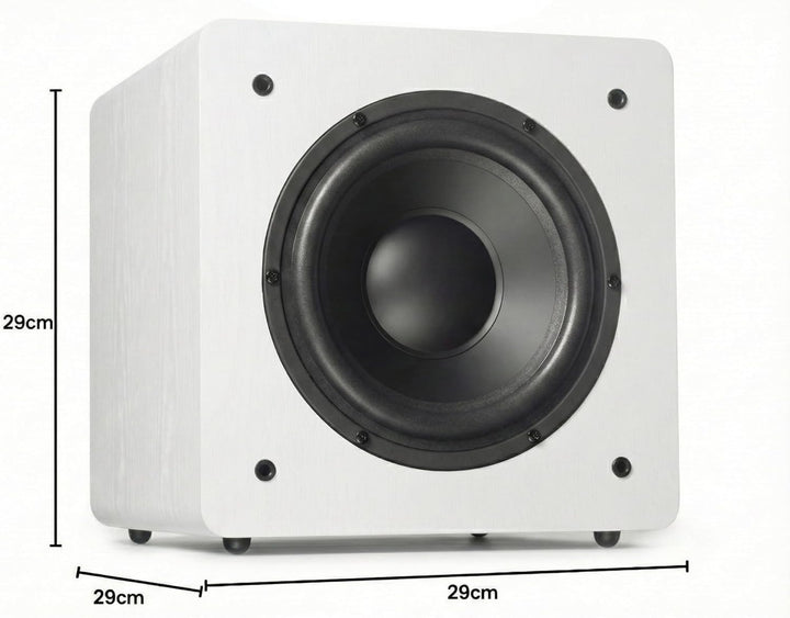 DYNAVOICE - Aktiver Subwoofer 8".Ref: Challenger Sub-8, Weiss