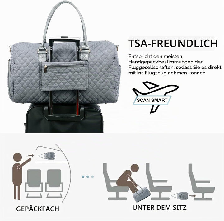 LOVEVOOK Reisetasche Damen, Weekender Travel Bag Kliniktasche Geburt Sporttasche mit Kulturtasche, S