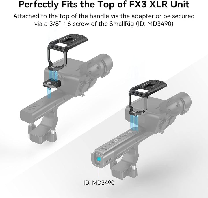 SMALLRIG FX3 XLR Griffplatte Handle Top Plate für Sony FX3 / FX30 XLR-Einheit - MD3990