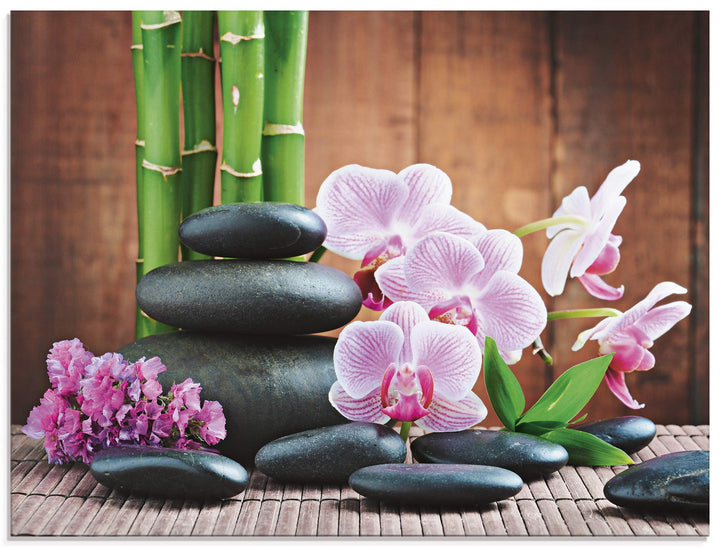 ARTland Glasbilder Wandbild Glas Bild einteilig 60x45 cm Querformat Zen Asien Asiatisch Wellness Spa