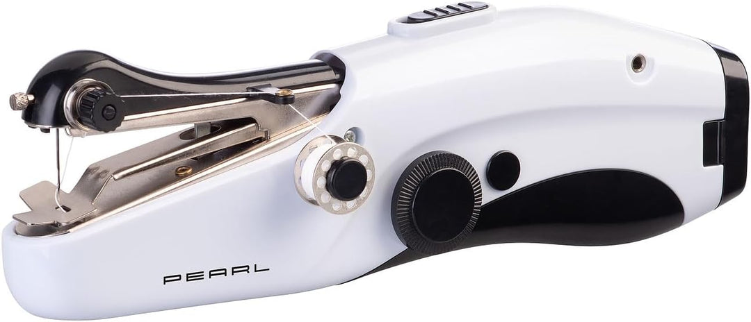 PEARL Kompaktnähmaschine: 2er-Set Mini-USB-Handnähmaschinen, USB- & Batterie-Betrieb (Taschennähmasc