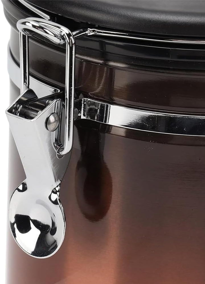 Kaffeedose Luftdicht mit Messlöffel & Ventil, 1,8L Datumsanzeige Wiederverwendbarer Kaffeebehälter,