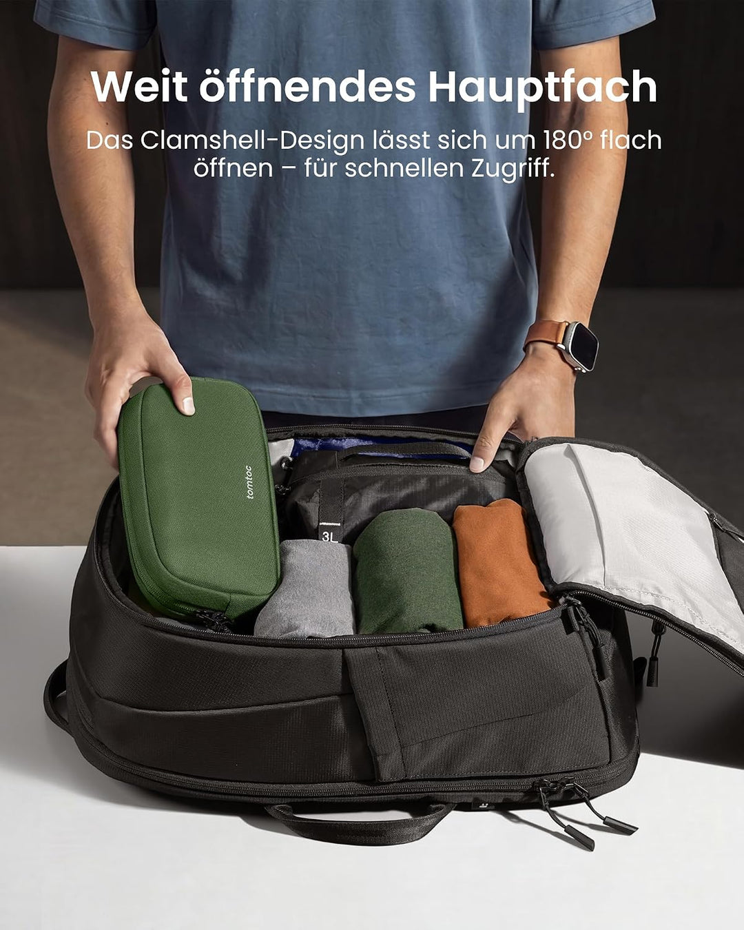 tomtoc Laptop Rucksack 26L, Business Rucksack Herren Damen mit Laptopfach für 15,6-16 Zoll Notebook,