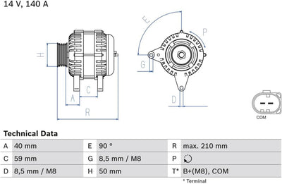 Bosch 986081340 Lichtmaschine