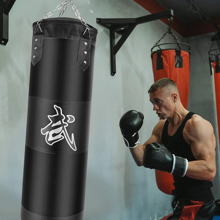 Boxsack Set Heavy Duty Punchingsäcke UNGEFÜLLT, Hängende Boxing Bag für Erwachsene Kinder, Punching