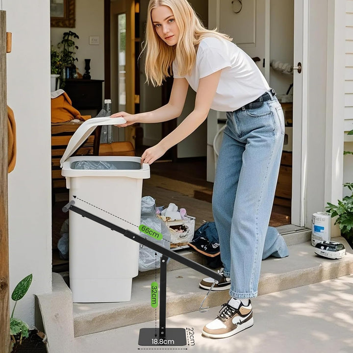 NEWTRY Mini Müllverdichter Handmüllpresse für 60L bis 100L Mülltonnen, kompaktes Design ideal für Ha