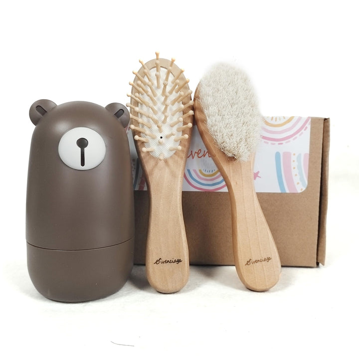 Baby Nagel Set, Baby Maniküre Set und Pediküre Set mit niedlichem Etui. Baby Nagelknipser und Bürste