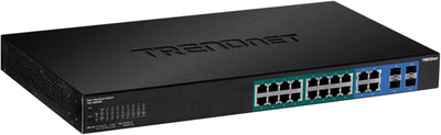 TRENDnet TPE-1620WS 16-Port Gigabit Web Smart PoE+ Switch, 16 x Gigabit PoE+ Ports, 4 x geteilte Gig