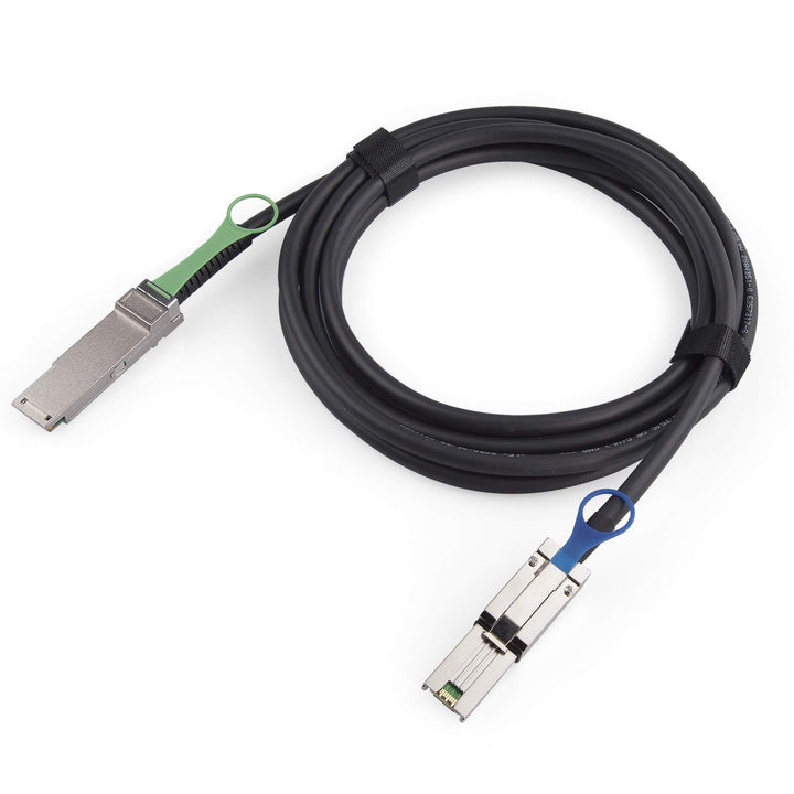 10Gtek® QSFP (SFF-8436) zu MiniSAS HD SFF-8088 DDR Hybrid SAS Kabel, External Mini SAS Kupfer Passiv