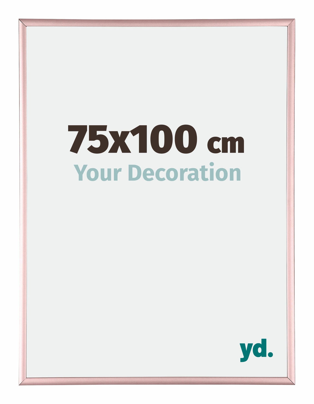 yd. Your Decoration - Bilderrahmen 75x100 cm - Kupfer - Bilderrahmen aus Aluminium mit Acrylglas - A