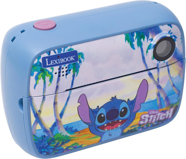 Lexibook, Starcam® Print Disney Stitch, HD-Digitalkamera-Set mit Sofortdrucker, SD-Karte und Fotoper