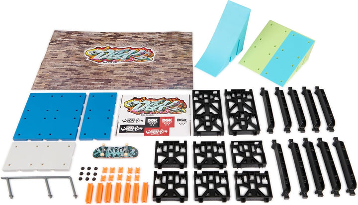 Tech Deck Toy Skateboard Playset XConnectPlusDGKSkateparkM02 | 96 mm DGK Fingerboard | X-Connect-Ste