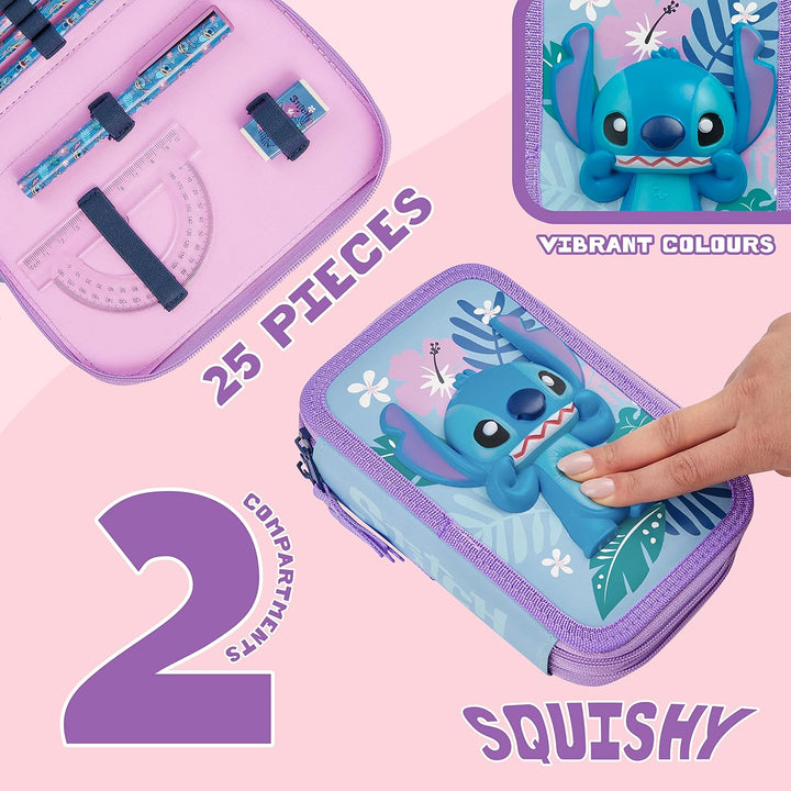 Disney Federmäppchen Mädchen Die Eiskönigin Stitch Federtasche Mädchen Gefüllt Schulmäppchen 2 3 Fäc