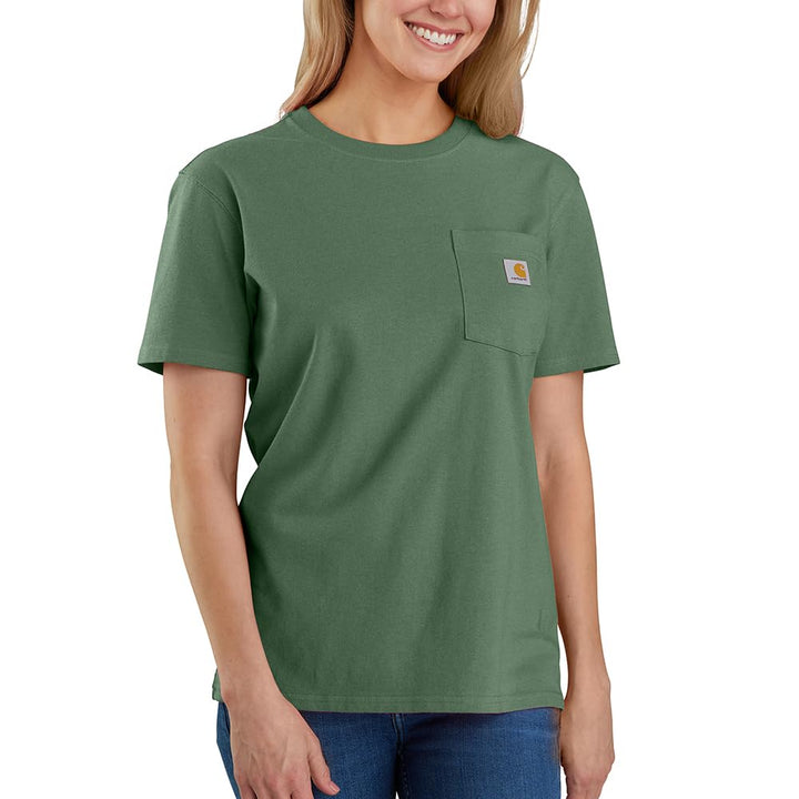 Carhartt Bekleidung Logo T-Shirt grün M Frosted Balsam, M Frosted Balsam