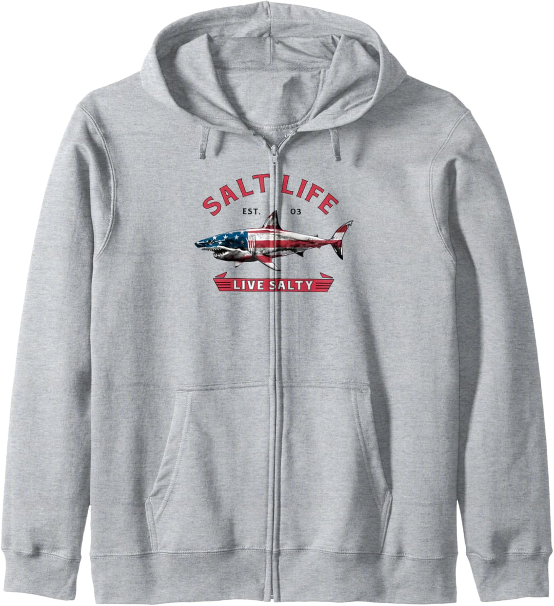 Salt Shark Life Est 03 Live Salty Kapuzenjacke