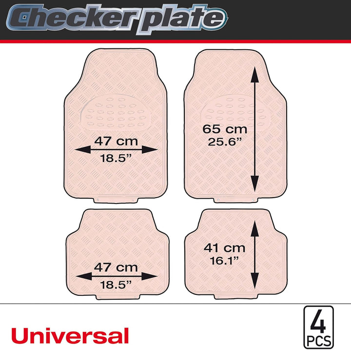 Sumex APA3000 PVC-Fussmatte, Aluminium-Optik, Rot