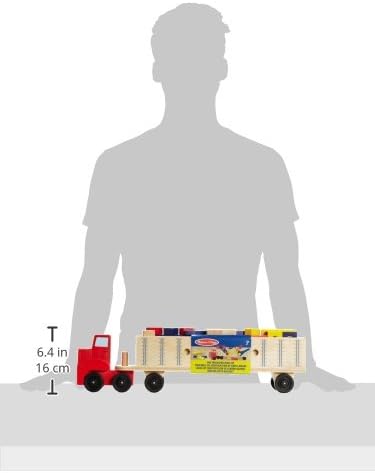 Melissa & Doug Big Rig Truck Wooden Building Set (22 pcs)
