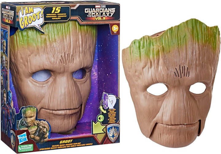 Marvel Guardians of The Galaxy Vol. 3 Groot Rollenspielmaske, sprechende Groot Maske, Superhelden-Ma