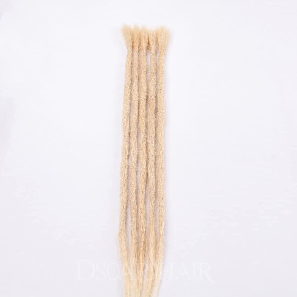 100% Echthaar Dreadlock Extensions 20 Zoll 5 Stränge/Pack Handgemachte Crochet Dreadlocks Extension