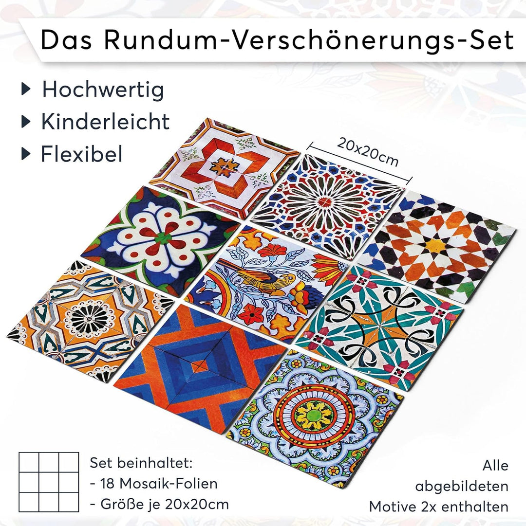 Selbstklebende - [ Bodenfliesen - Fliesen für Boden ] - Aufkleber Folie Sticker für Boden-Fliesen -