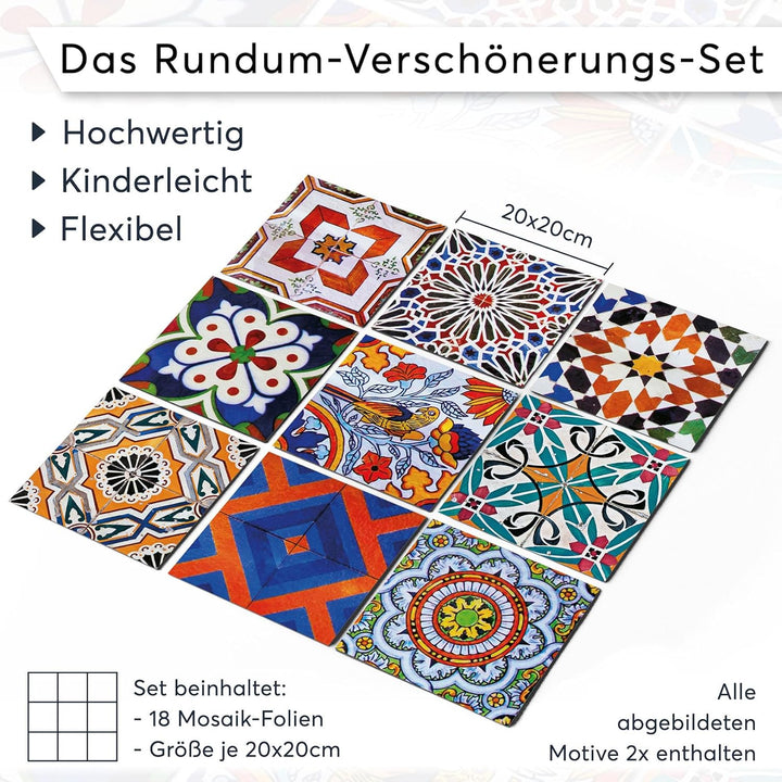 Selbstklebende - [ Bodenfliesen - Fliesen für Boden ] - Aufkleber Folie Sticker für Boden-Fliesen -