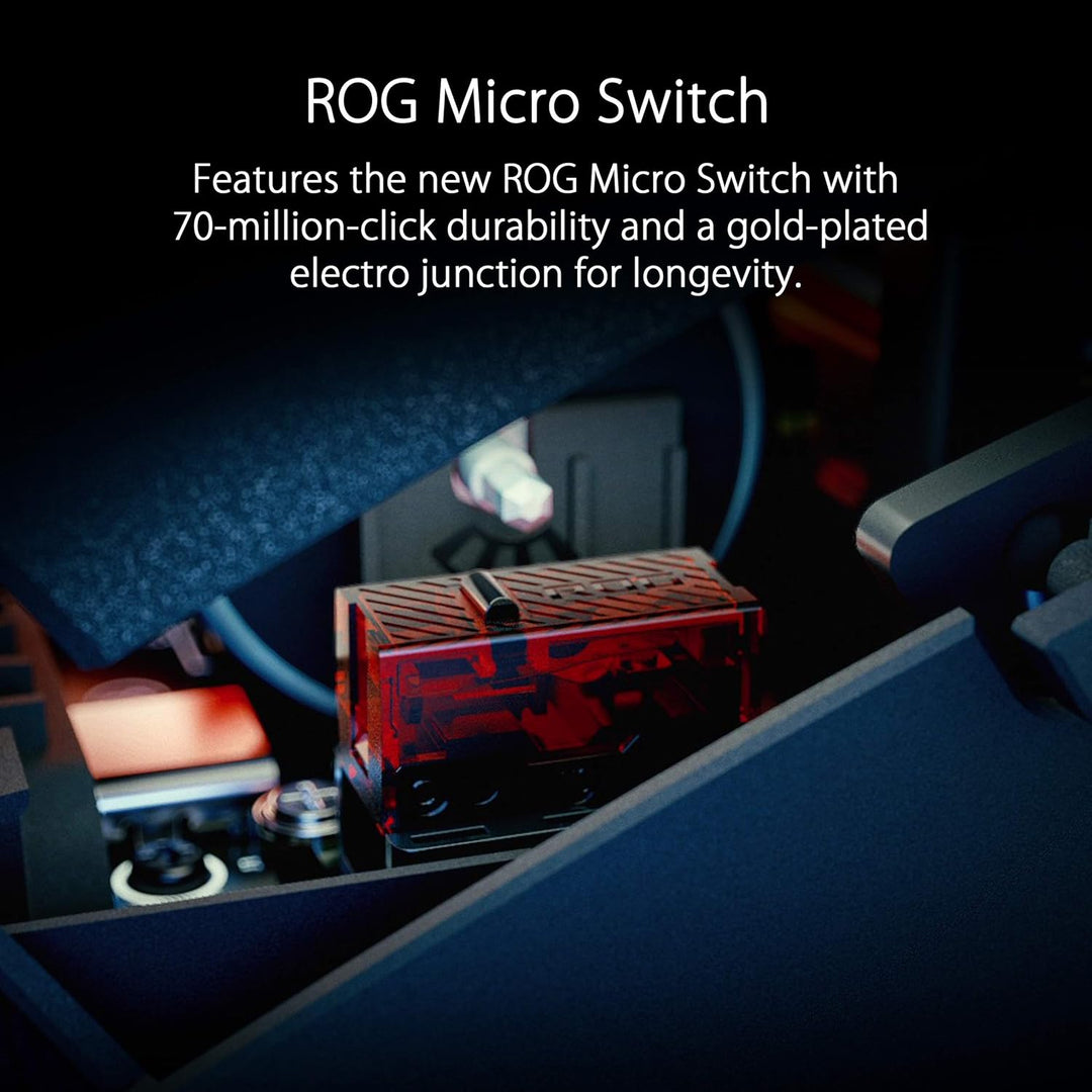 ASUS ROG Keris Wireless Gaming Maus (kabellos oder kabelgebunden nutzbar, 16.000 dpi, 400 ips, 1000H