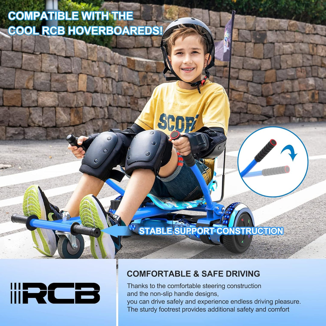 RCB Hoverboard Sitz, Go-Kart Zubehör für Hoverboards, Hoverboard mit Sitz passend für Aller 6.5"-10"