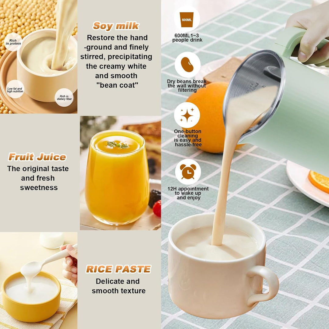 Sojamilchbereiter,20 Unzen Automatischer pflanzenmilchbereiter,für die Zubereitung von Mandel-, Hafe