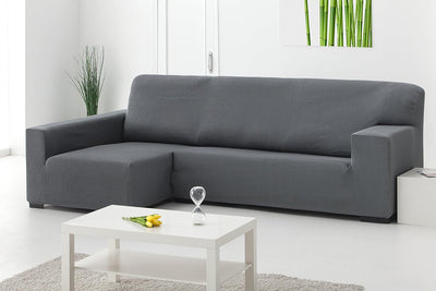 Martina Home - Sofabezug für Chaise Longue, Modell Túnez, Stoff, Schwarz, kurzes Eckteil Links, 32x1