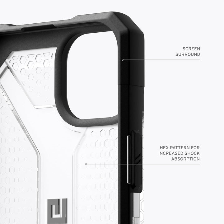 URBAN ARMOR GEAR Plasma Hülle kompatibel mit Apple iPhone 15 Plus [Wireless Charging kompatibles Cov