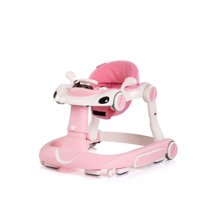Chipolino Lauflernhilfe Happy Walker 5 in 1 Schaukelfunktion Musik Lichter Räder rosa, rosa