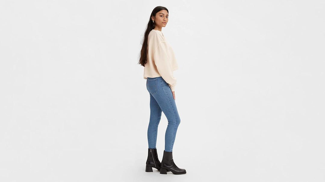 Levi's Damen Jeans Mile High Super Skinny 24W / 30L Dark Indigo Worn in, 24W / 30L Dark Indigo Worn