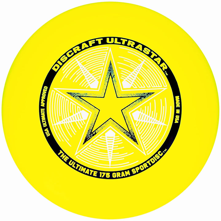 Discraft Unisex – Erwachsene Ultrastar Frisbeescheibe 27,5cm gelb, 27,5cm gelb