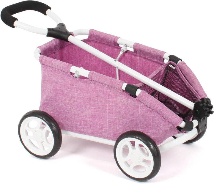 Bayer Chic 2000 - Ziehwagen Skipper, Kleiner Bollerwagen für Teddys, Puppen und Spielzeug, Jeans pin