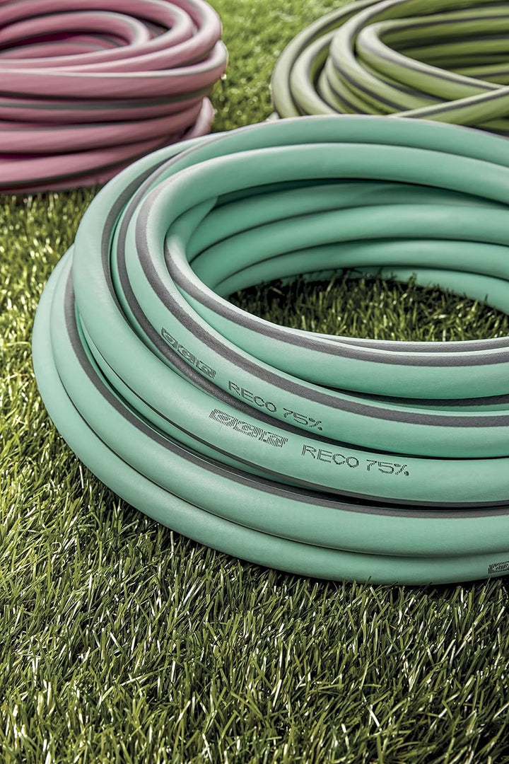 G.F. SRL RECO Schlauch, 25 m Bewässerungsschlauch Ø 5/8" aus recyceltem Kunststoff, Ultramemory Stru