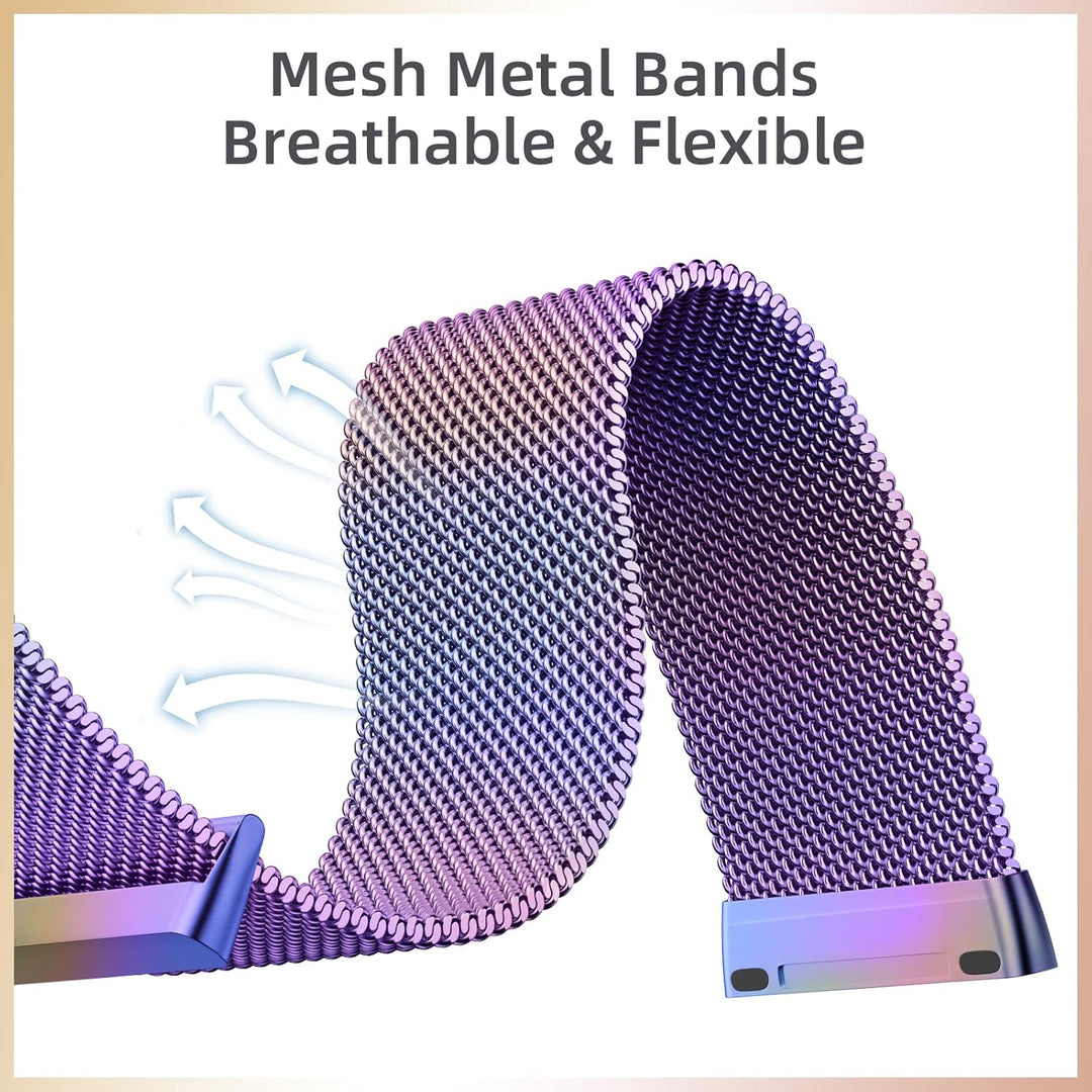 Faliogo Kompatibel mit Fitbit Versa 3 Armband/Fitbit Versa 4 Armband/Fitbit Sense Armband, Edelstahl
