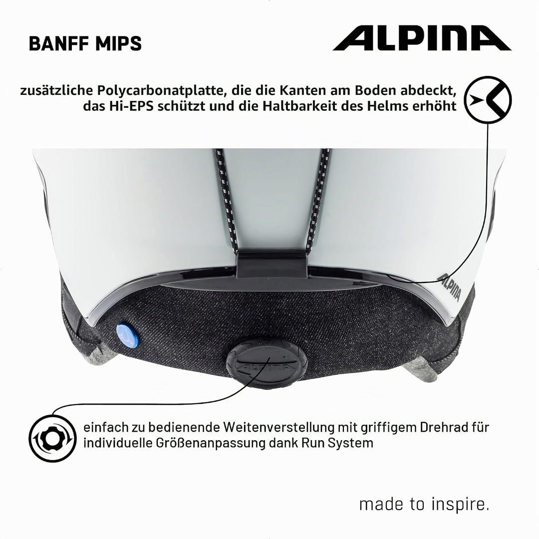 ALPINA Banff MIPS - Nachhaltiger, Sicherer und Leichter MIPS Skihelm Mit Schafswolle-Innenfutter Für