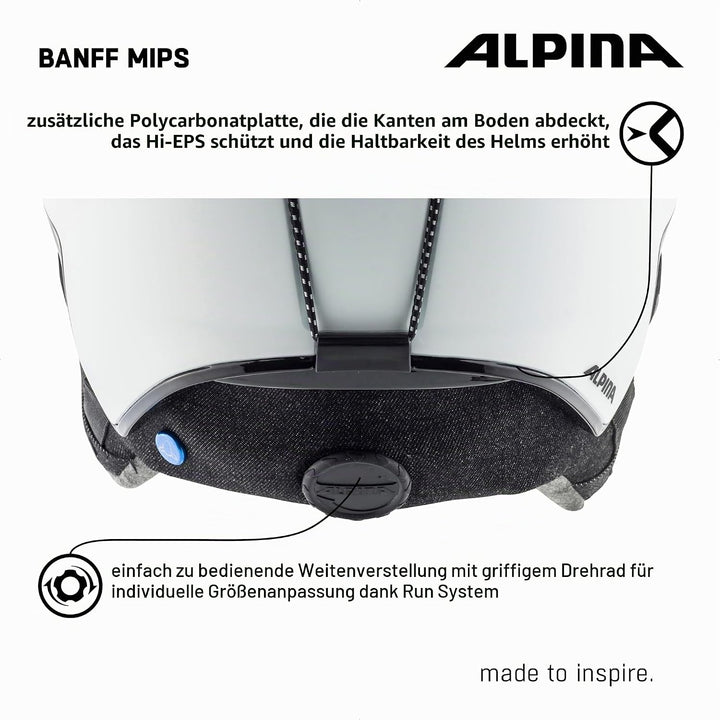 ALPINA Banff MIPS - Nachhaltiger, Sicherer und Leichter MIPS Skihelm Mit Schafswolle-Innenfutter Für