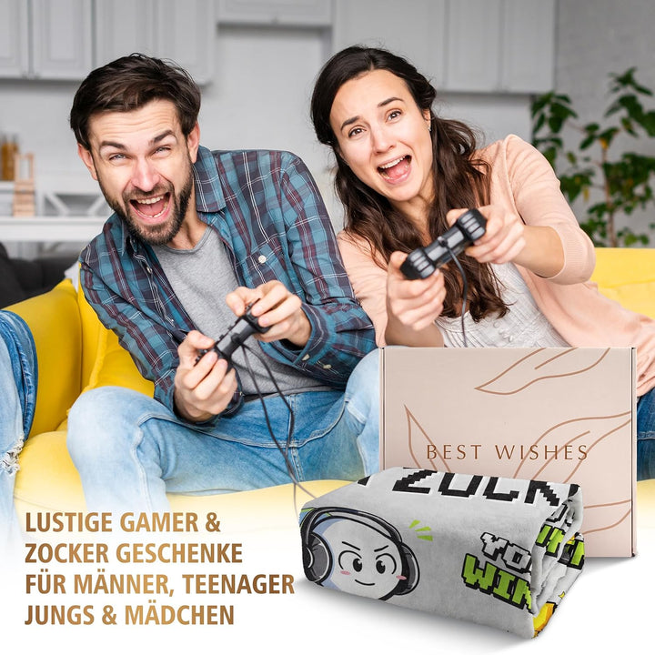 Lustige Gaming Kuscheldecke, Gamer Geschenk Mit Spruch | Bitte Nicht Stören Ich Zocke, Zocker Gesche