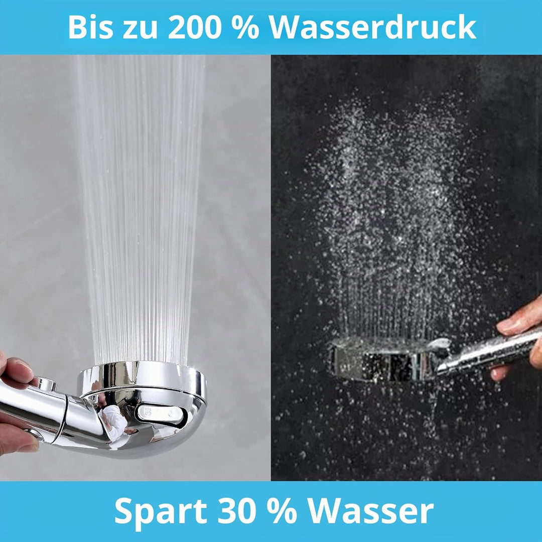 RV Duschbrause mit Schlauch und Halterung, ein Duschkopf wassersparend mit selbstjustierbarer Halter