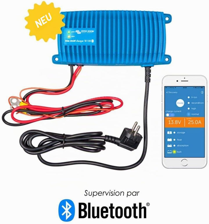 Victron Energy Blue Smart IP67 24-Volt 12 Amp 230V Batterie Ladegerät Bluetooth (CEE 7/7) 24V 12A (C