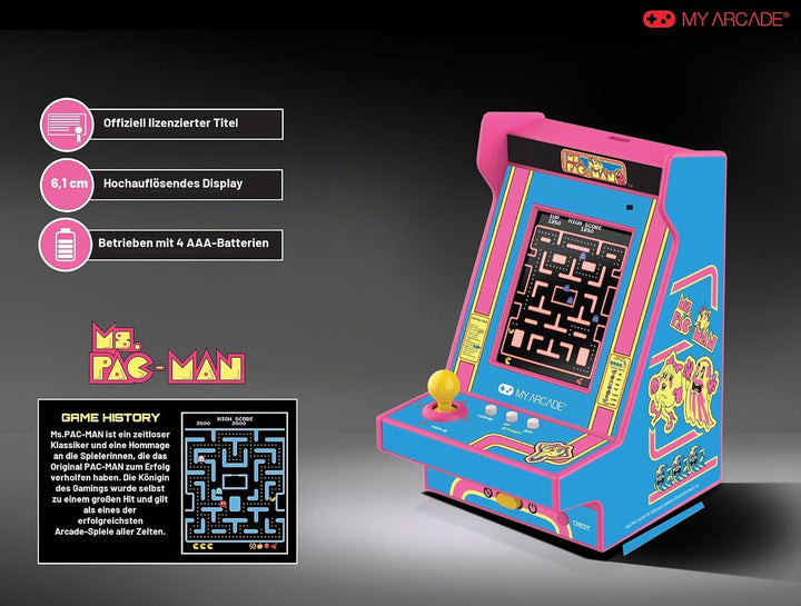 My Arcade DGUNL-7023 MS. PAC-MAN Nano Player Pro Portable Retro Arcade