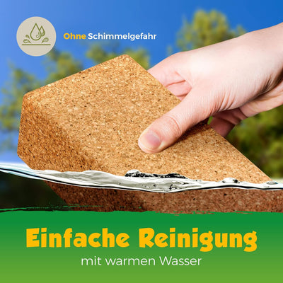 Yoga-Block Kork einzeln oder Set [1er oder 2er-Set] - 100% Naturkork | Hatha Kork Klotz Yoga, ökolog