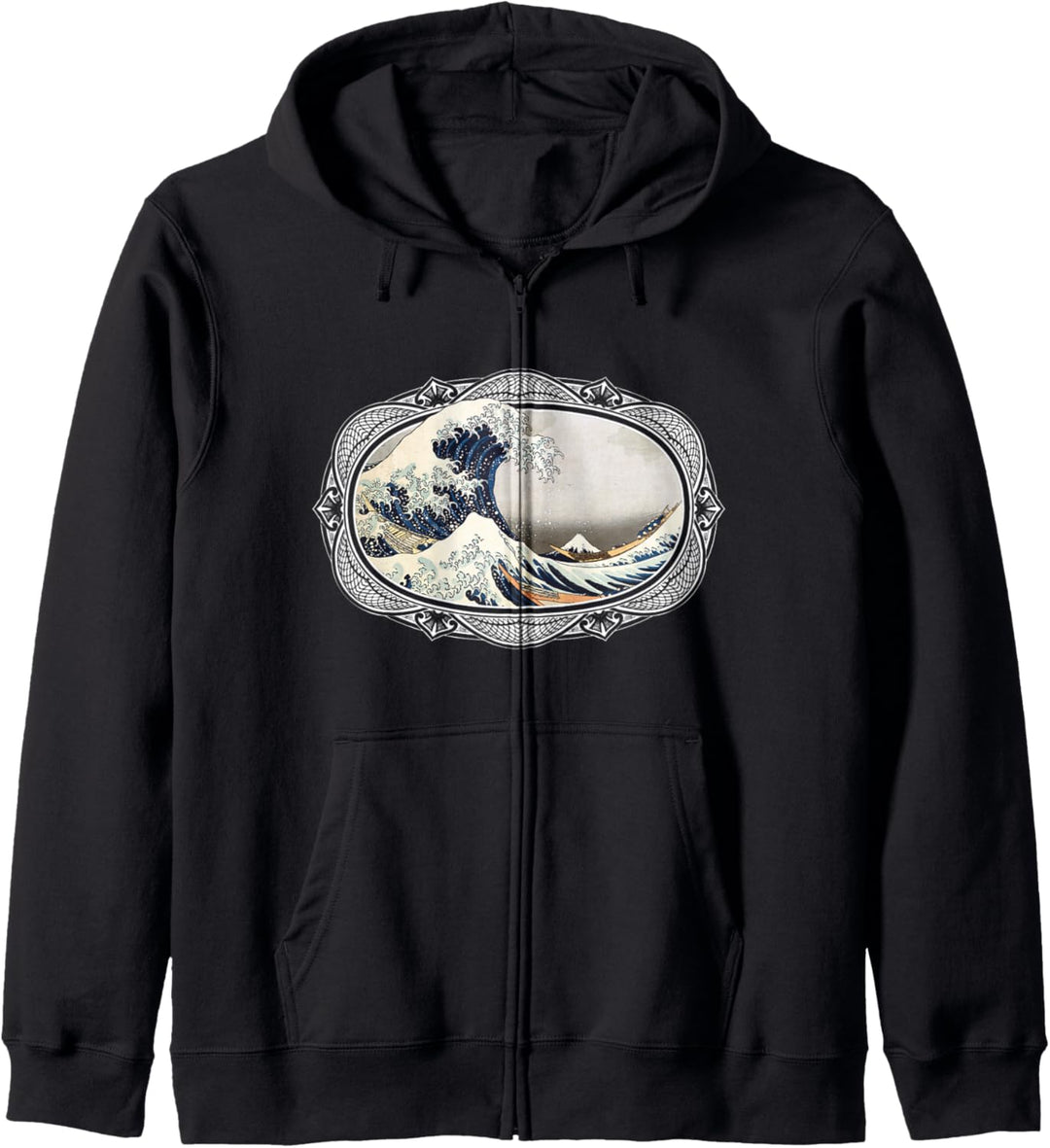 Grosse Hokusai-Welle vor Kanagawa Japanische Vintage-Kunst Kapuzenjacke