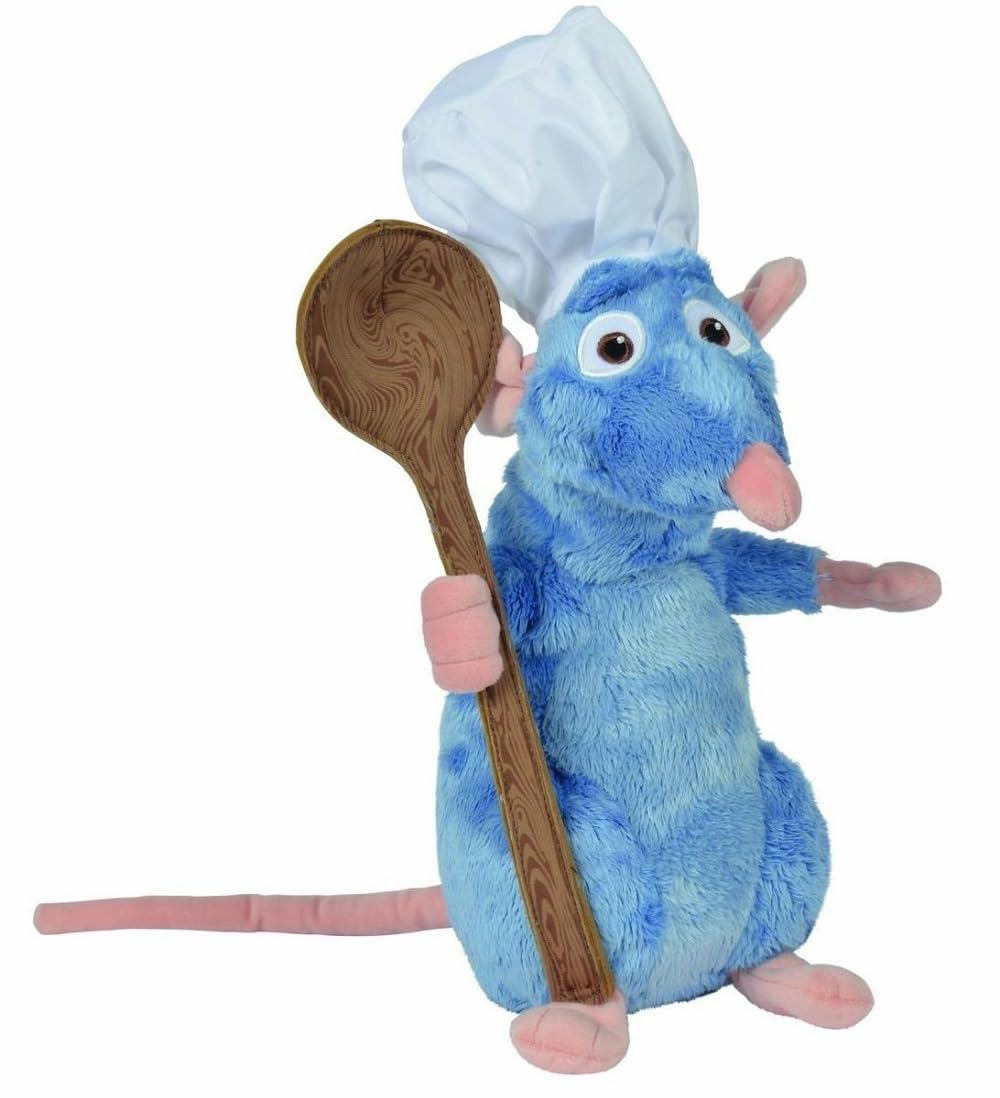 Disney - Pixar Plüschtier Ratatouille Remy mit Kochmütze und Köcher, 25 cm, 5874986, 2 Stück (1 Stüc