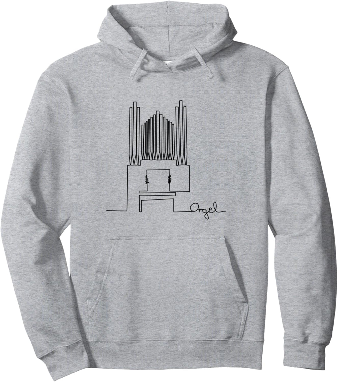Orgel One-Line Musiker Design Organisten Pullover Hoodie