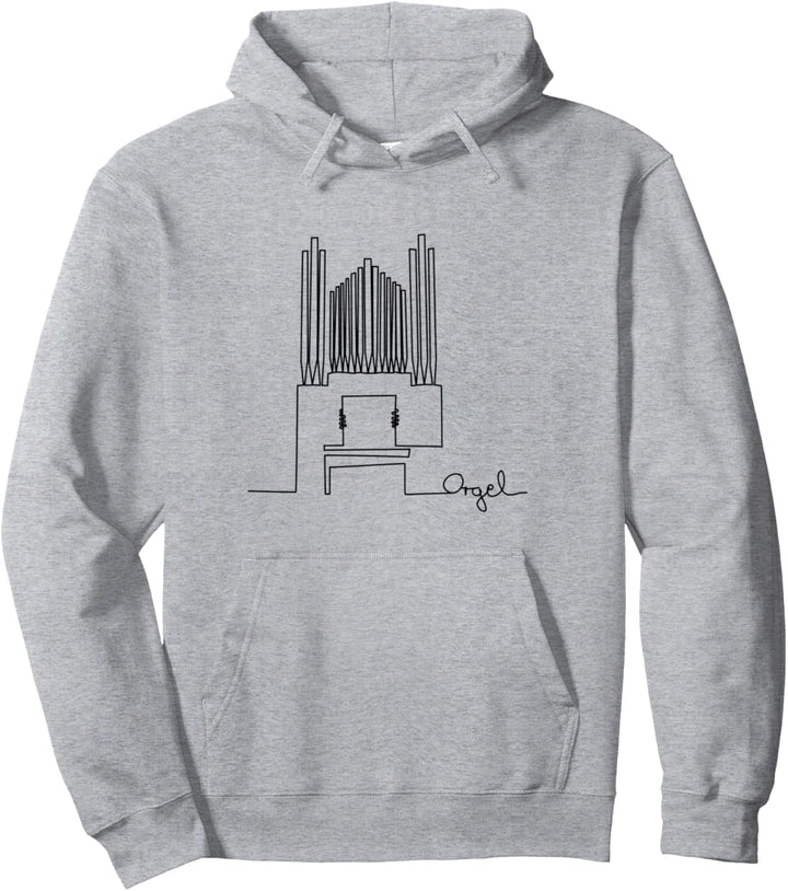 Orgel One-Line Musiker Design Organisten Pullover Hoodie