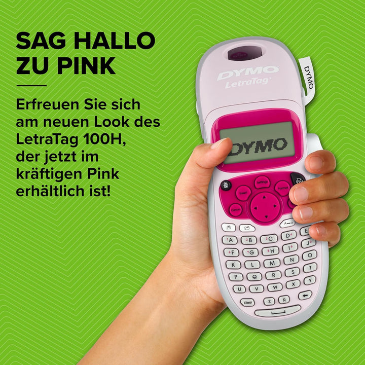DYMO LetraTag LT-100H Beschriftungsgerät Handgerät | Tragbares Etikettiergerät mit ABC Tastatur | bl