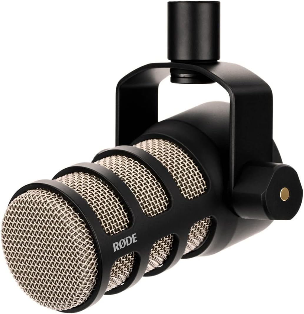 Rode Podmic Podcast-Mikrofon + keepdrum MS138 Gelenkarm-Stativ Weiss PodMic Schwarz/ Weiss, PodMic S